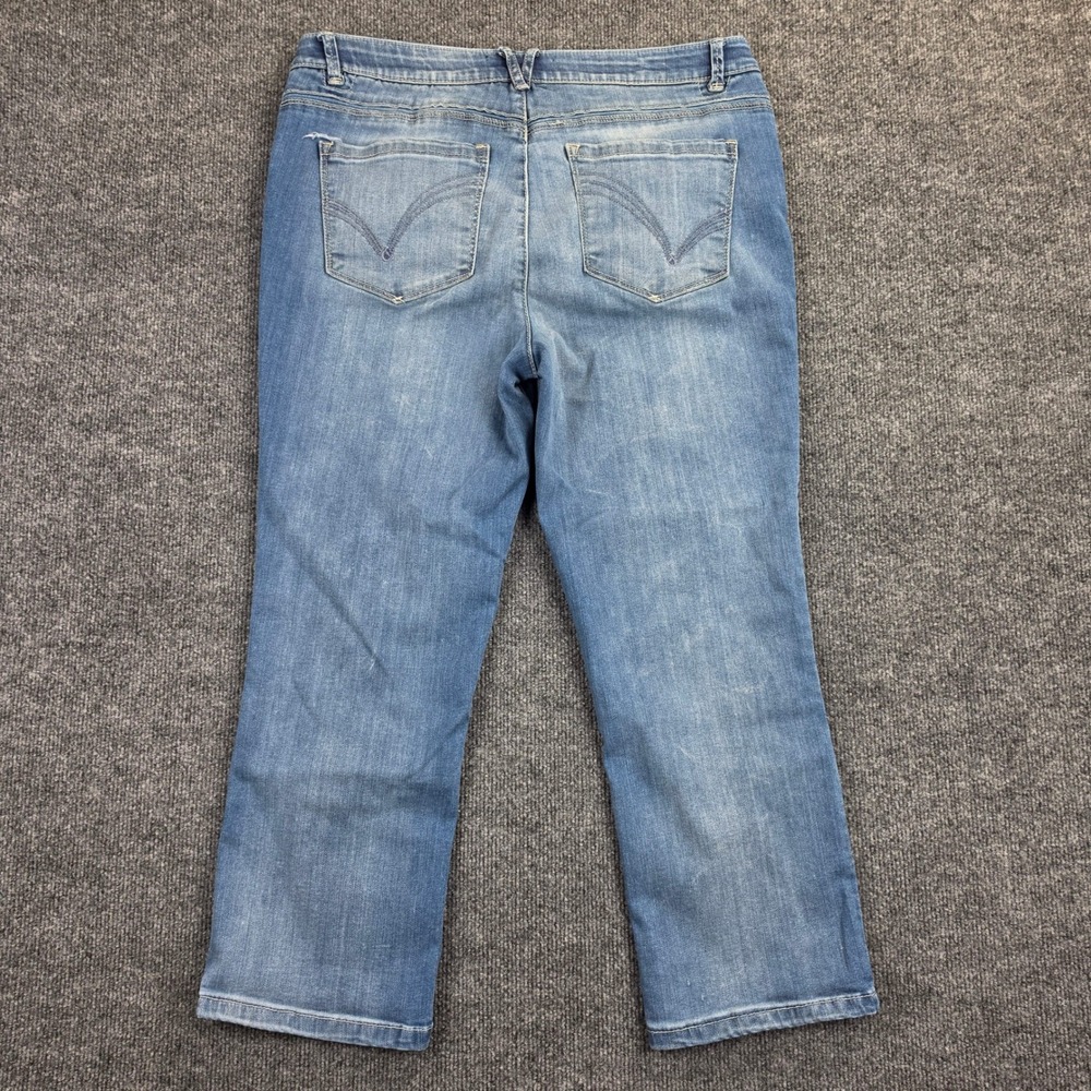 Democracy Cropped Straight Leg Jeans Women's 14 Ab Solution B1784AQOQ Stretch - Picture 4 of 8